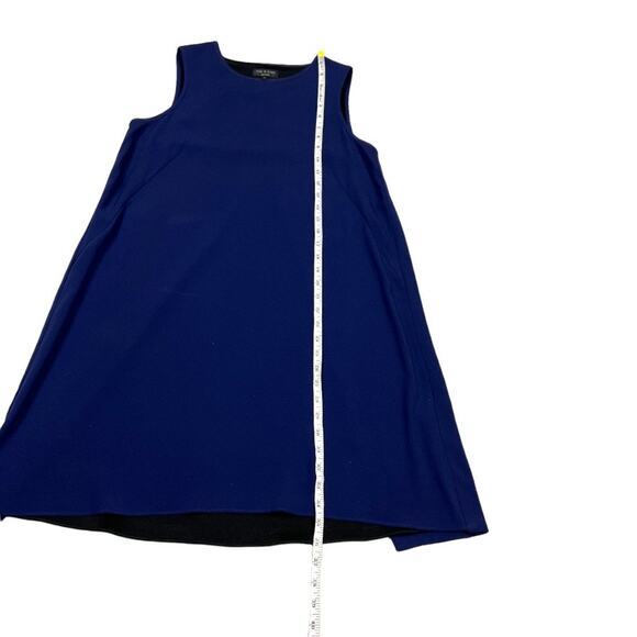 Rag & Bone Dress Split Back Sleeveless High Neck Mini Blue Black Women's Medium - Picture 6 of 14